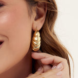 Elongated Wide Hoop Earrings Jetlag