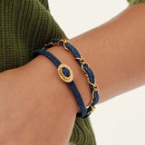 Two-in-One Denim and Gold Chain Bracelet Jetlag