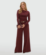 Lenie Slim Fit Top - Burgundy JOSH V