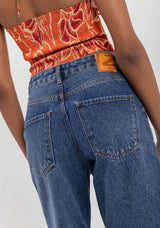 High-Waisted Denim Jorts with Belt Loops Lez a Lez