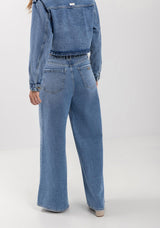 High-Waisted Super Wide-Leg Jeans with Belt Loops LEZ A LEZ