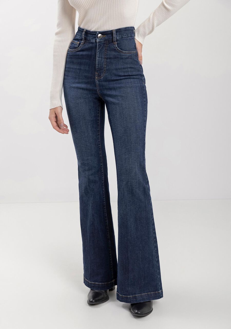 High-Waisted Flare Jeans with Contour Technology Lez a Lez