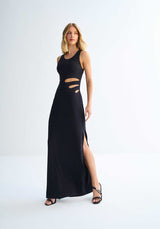 Vestido longo com corte na cintura Lez a Lez