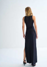 Vestido longo com corte na cintura Lez a Lez