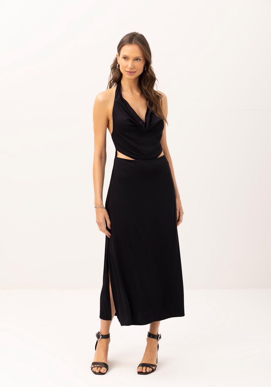 Vestido midi com frente única Lez a Lez