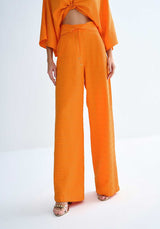 Calça pantalona com amarração no cós Lez a Lez