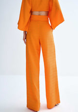 Calça pantalona com amarração no cós Lez a Lez