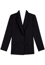 Longline Tweed Blazer with Lapels and Front Buttons LEZ A LEZ