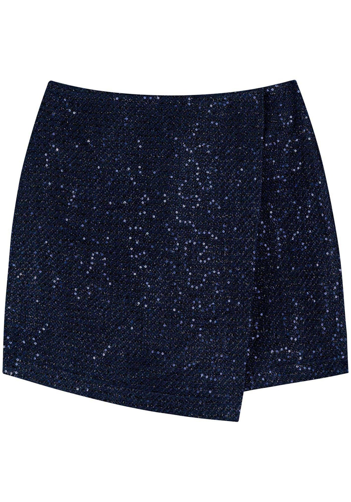 High-Waisted Sequin Tweed Mini Skirt LEZ A LEZ