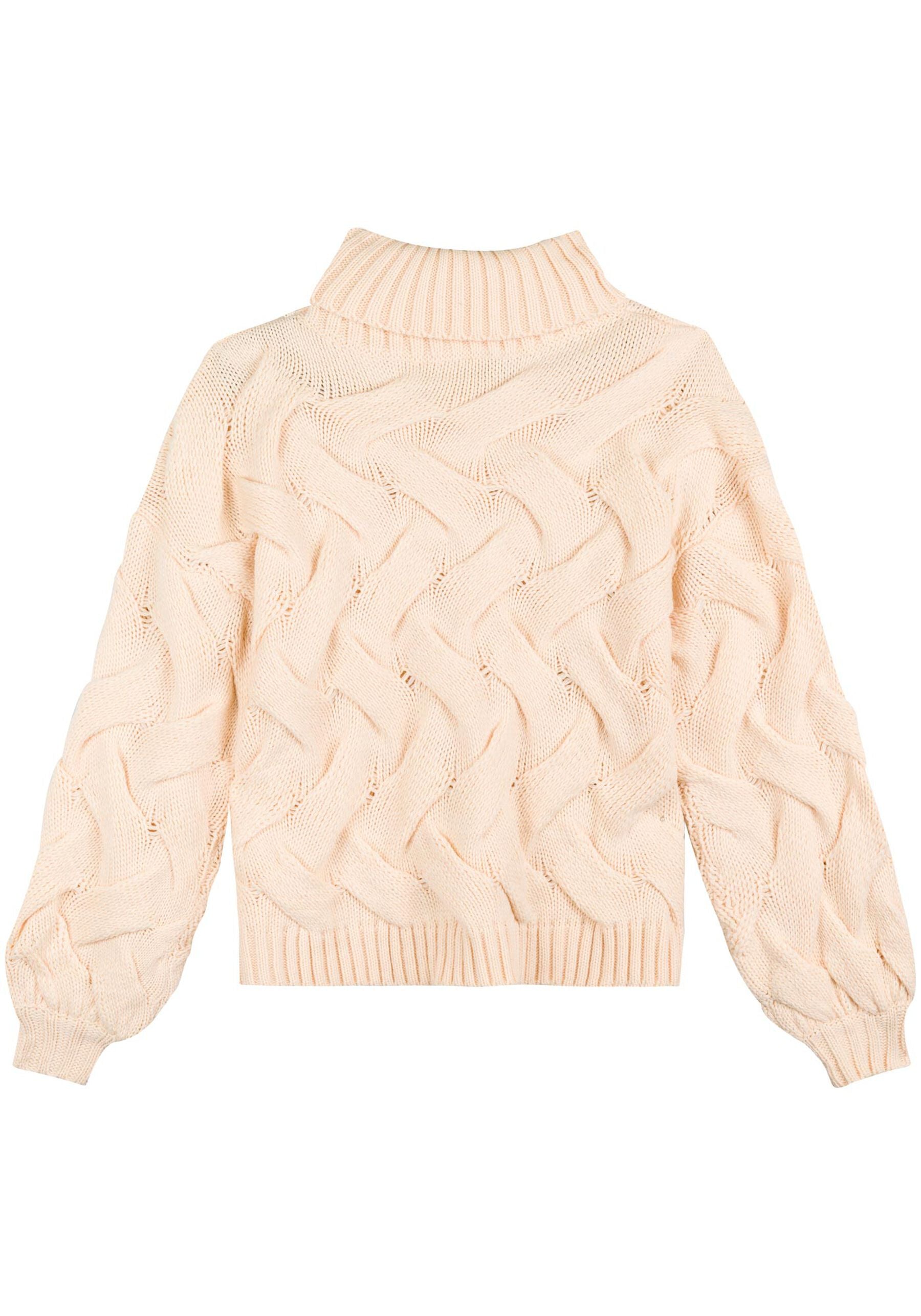 High Neck Knit Sweater with Long Sleeves Lez a Lez