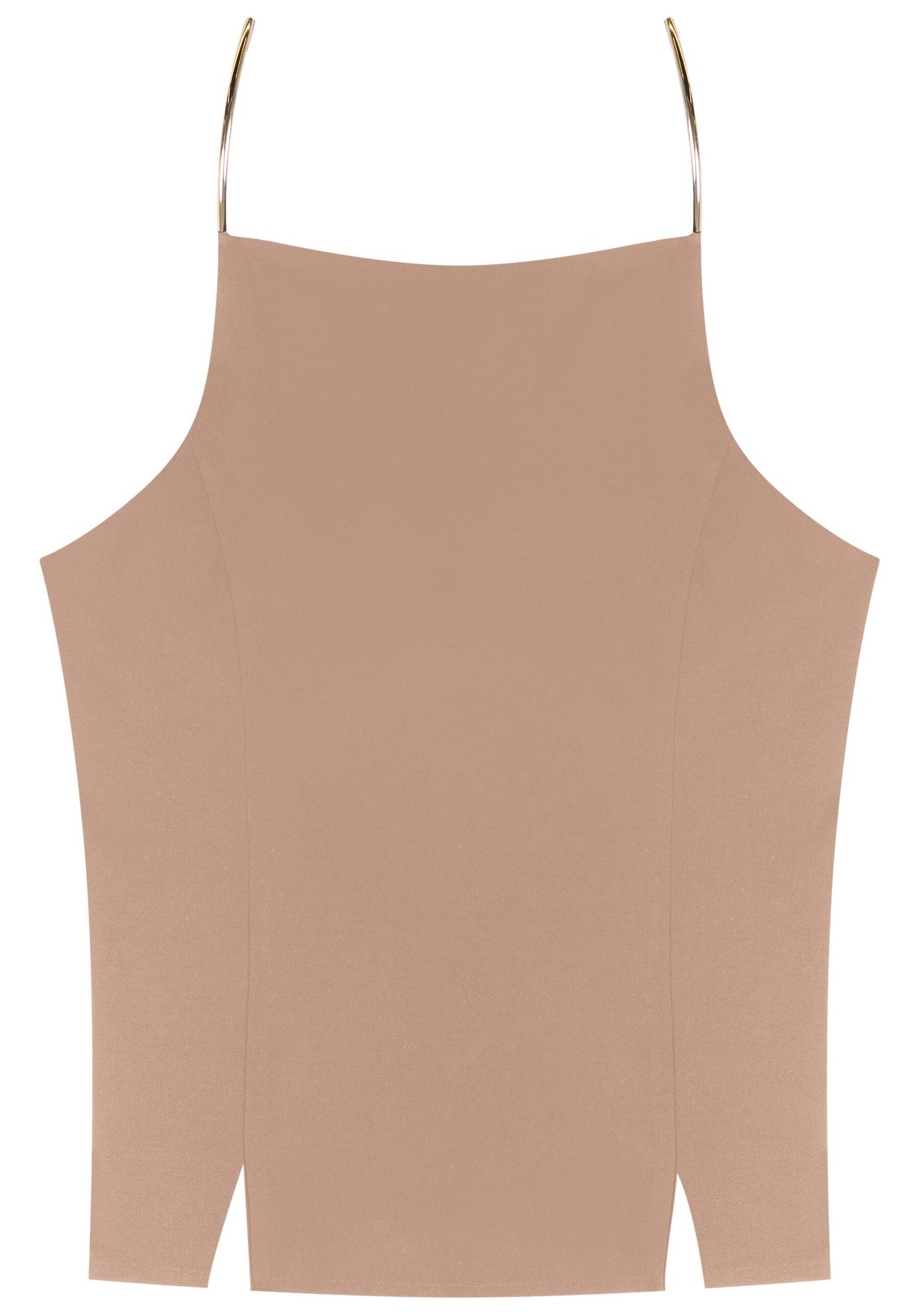Fitted Strappy Top with Zipper and Metallic Detail LEZ A LEZ