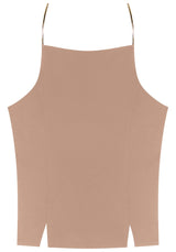 Fitted Strappy Top with Zipper and Metallic Detail LEZ A LEZ
