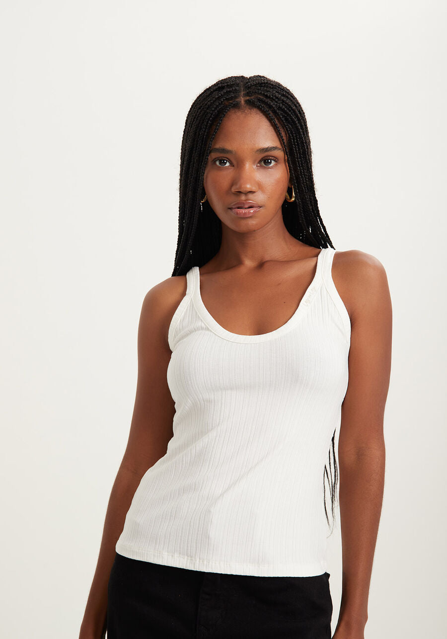 Basic Ribbed Knit Tank Top LEZ A LEZ