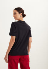 Basic Short Sleeve Top with Ribbed Neckline Lez a Lez