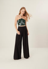 High-Waisted Viscose Wide-Leg Trousers LEZ A LEZ