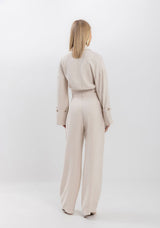 High-Waisted Tailored Straight-Leg Trousers with Belt Loops Lez a Lez