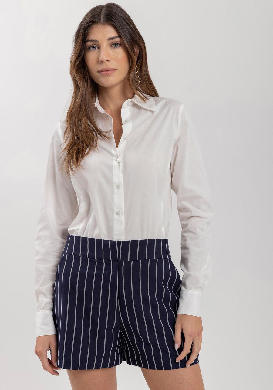 High-Waisted Tailored Pinstripe Shorts Lez a Lez
