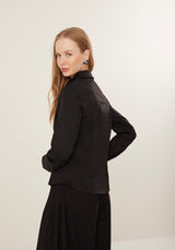 Basic Long-Sleeve Shirt with Rounded Hem Lez a Lez