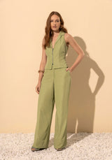 High-Waisted Straight-Leg Trousers Lez a Lez