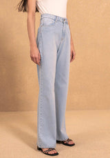 Wide Leg Comfort Jeans High Rise Fluid Denim Lez a Lez