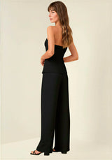 Asymmetrical Strapless waistcoat with Gold Buttons Lez a Lez