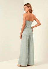 Asymmetrical Strapless Striped Waistcoat Lez a Lez