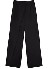High-Waisted Overlap Straight-Leg Trousers Lez a Lez
