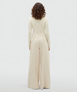 MAUREEN High-Waisted Wide-Leg Jeans - Ecru JOSH V