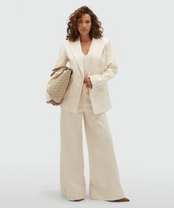 MAUREEN High-Waisted Wide-Leg Jeans - Ecru JOSH V