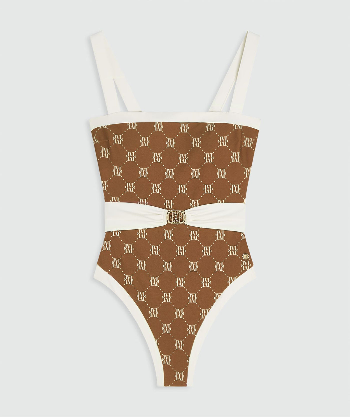Mila Belted Swimsuit - Brown Ecru JOSH V