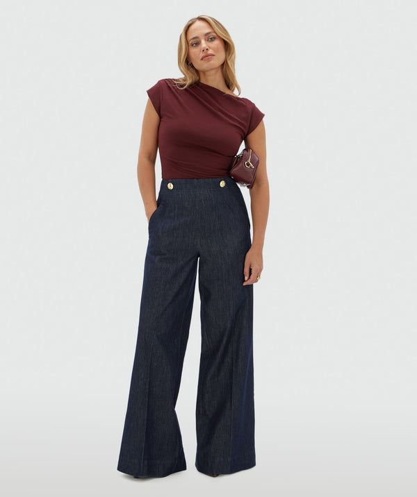 Percy Slim Fit Top - Burgundy JOSH V