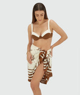 Popina Logo Pareo - Brown Ecru JOSH V