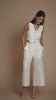V-Neck Lace Waistcoat with Pearl Buttons Sahoco