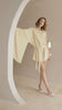 Short One-Sleeve Dress with Wide Sleeve and Waist Tie Lança Perfume