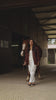 White Cargo Pants with Matching Belt Sahoco