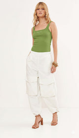 Sleeveless Slim Ribbed Top Colcci