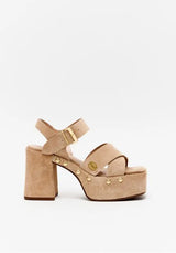 Suede Platform Sandal Lança Perfume