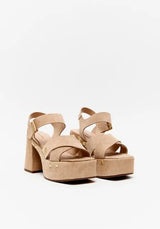 Suede Platform Sandal Lança Perfume