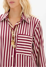 Printed Satin Long-Sleeve Shirt Lança Perfume
