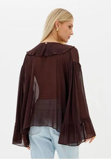 Blusa Boémia Fluida de Chiffon Lança Perfume