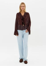 Blusa Boémia Fluida de Chiffon Lança Perfume