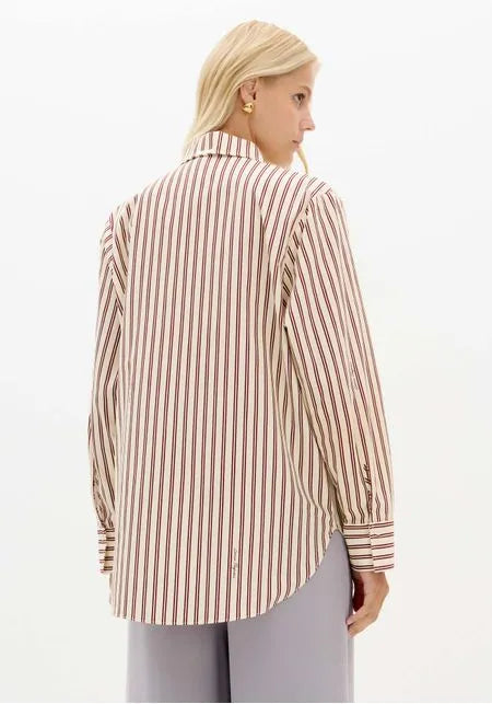 Printed Elongated Long-Sleeve Shirt Lança Perfume