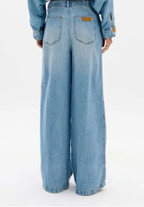 Jeans de Corte Descontraído de Cintura Média Lança Perfume