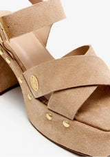 Suede Platform Sandal Lança Perfume