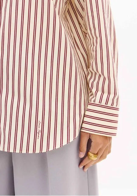 Printed Elongated Long-Sleeve Shirt Lança Perfume