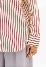 Printed Elongated Long-Sleeve Shirt Lança Perfume