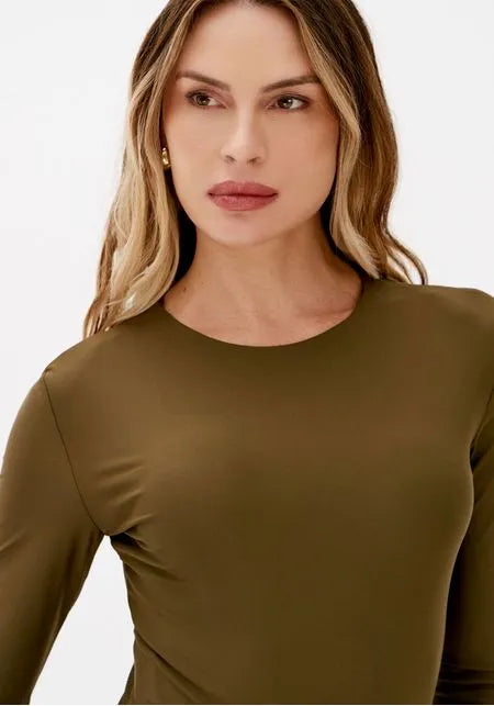 Long-Sleeve Fitted Stretch Bodysuit Lança Perfume