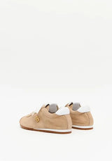 Leather Jogging Sneakers with Ornament Lança Perfume