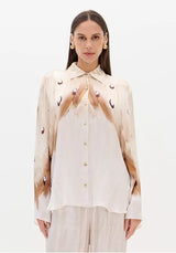 Camisa Manga Comprida Lança Perfume Cetim Longline