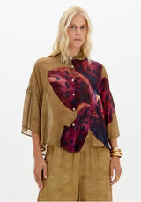 Camisa Chiffon Estampado Lança Perfume